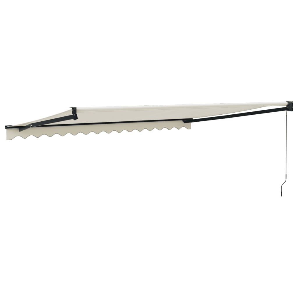 Tenda da Sole Retrattile Crema 4,5x3 m in Tessuto e Alluminio