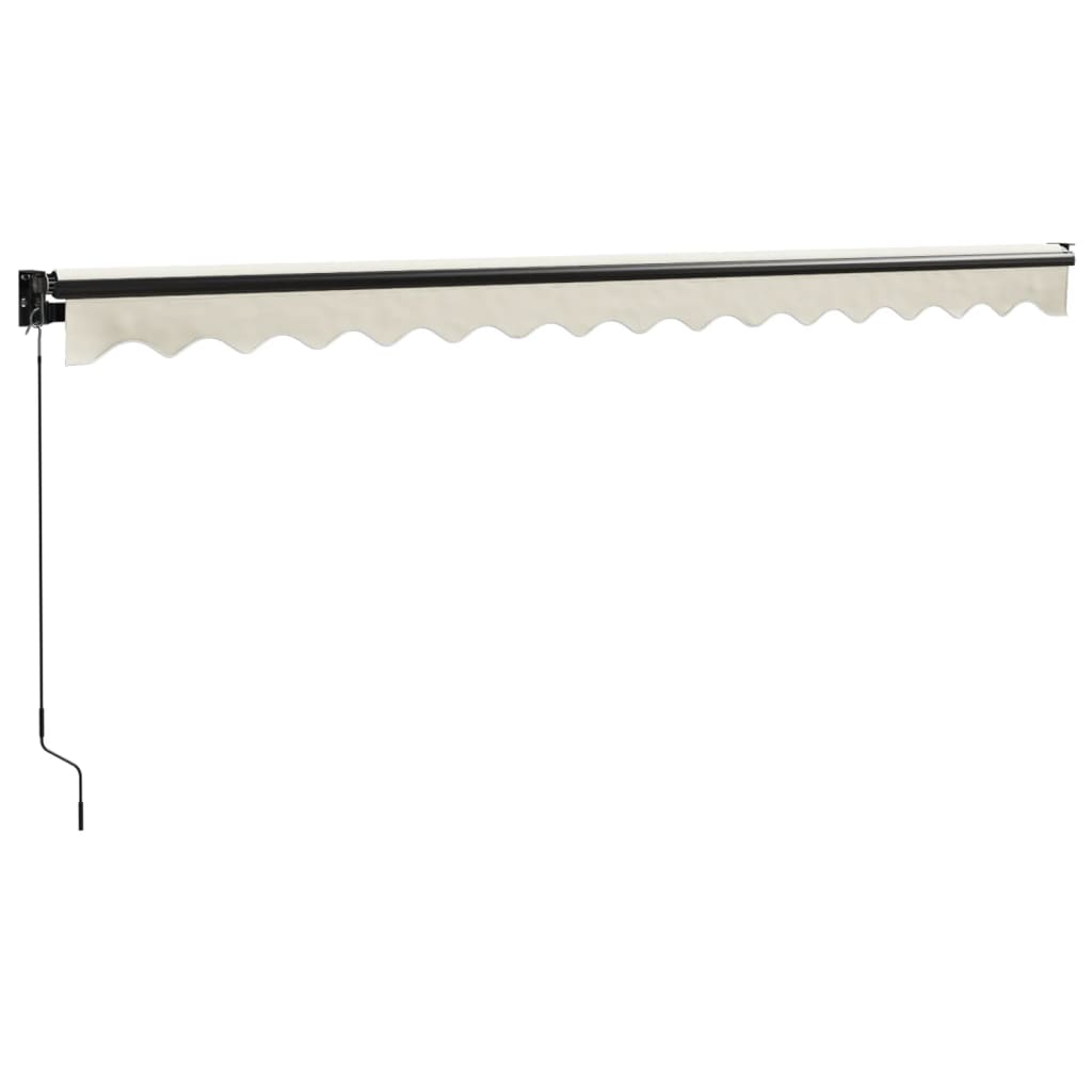 Tenda da Sole Retrattile Crema 4,5x3 m in Tessuto e Alluminio