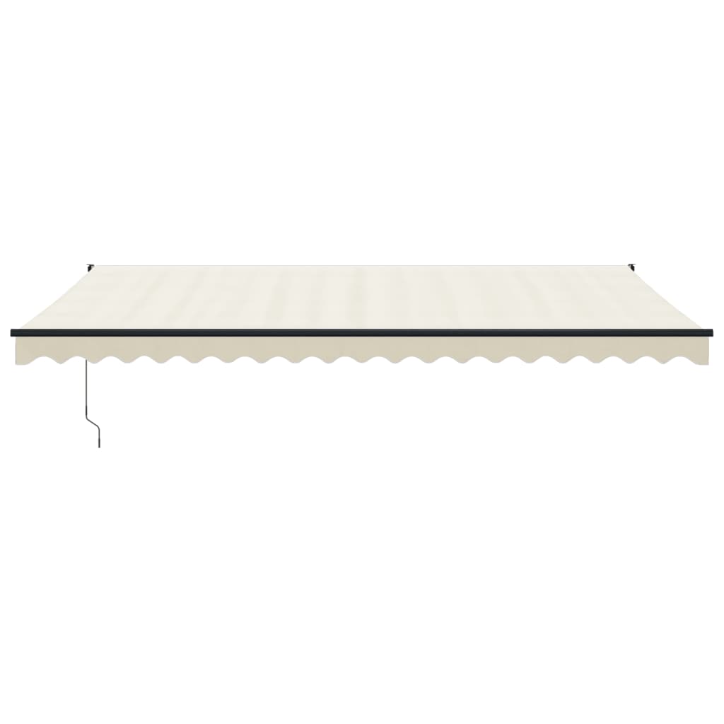 Tenda da Sole Retrattile Crema 5x3 m in Tessuto e Alluminio