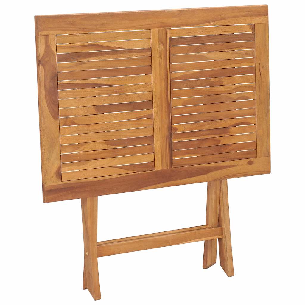 Tavolo da Giardino Pieghevole 90x60x75 cm in Massello di Teak