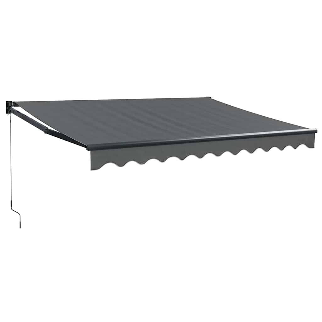Tenda da Sole Retrattile Antracite 3x2,5 m Tessuto e Alluminio