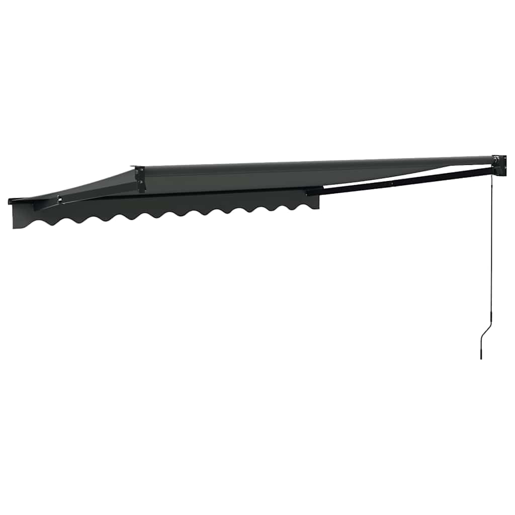 Tenda da Sole Retrattile Antracite 3x2,5 m Tessuto e Alluminio