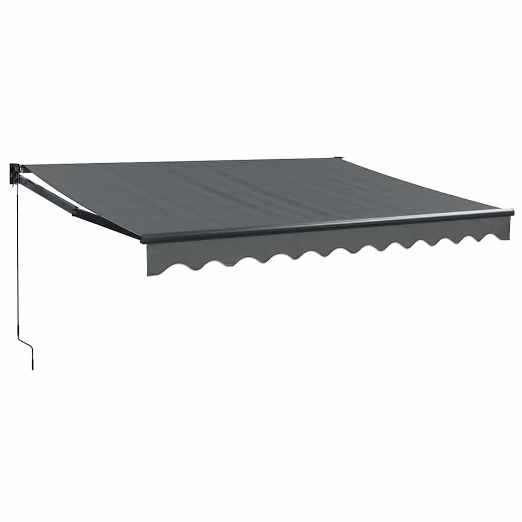 Tenda da Sole Retrattile Antracite 3,5x2,5m Tessuto e Alluminio