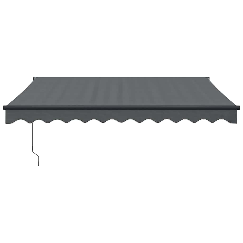 Tenda da Sole Retrattile Antracite 3,5x2,5m Tessuto e Alluminio