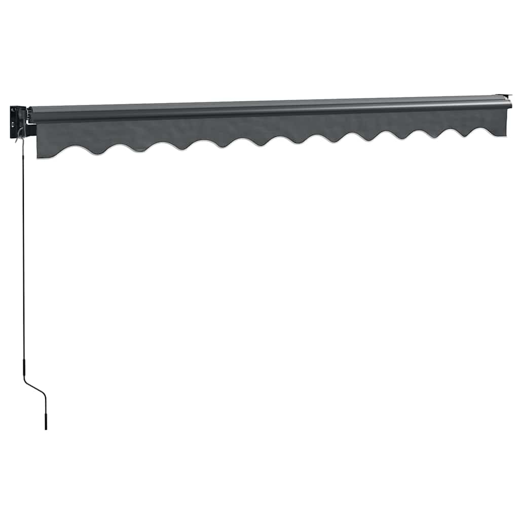 Tenda da Sole Retrattile Antracite 3,5x2,5m Tessuto e Alluminio