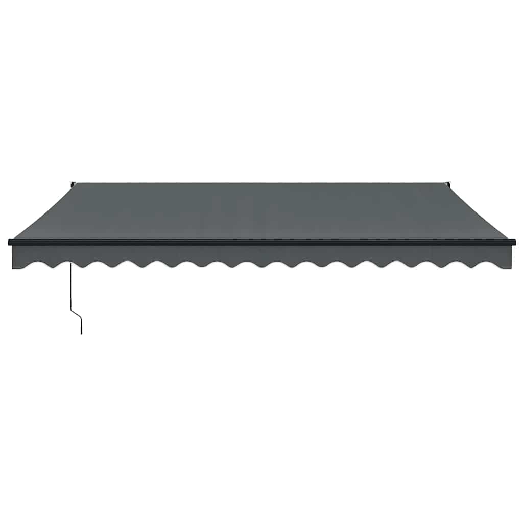 Tenda da Sole Retrattile Antracite 4x3 m in Tessuto e Alluminio