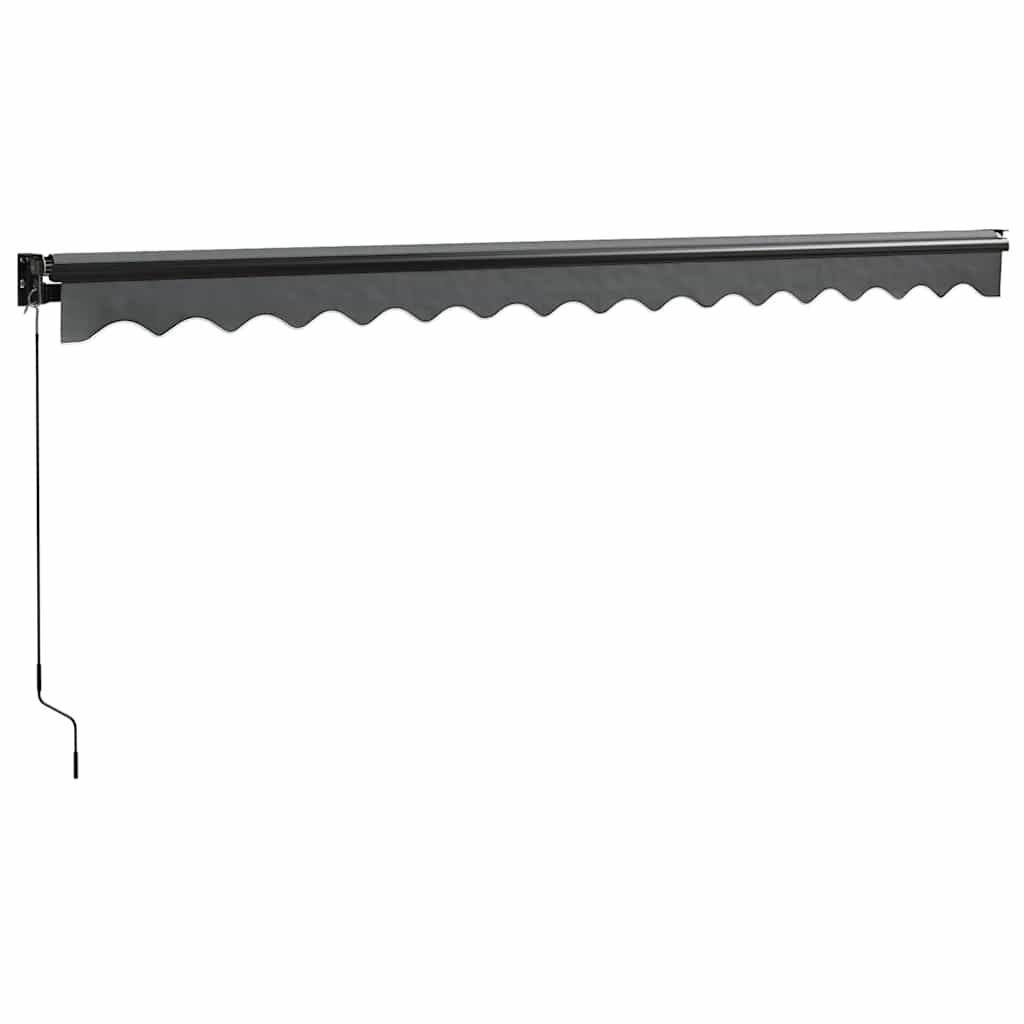 Tenda da Sole Retrattile Antracite 4x3 m in Tessuto e Alluminio