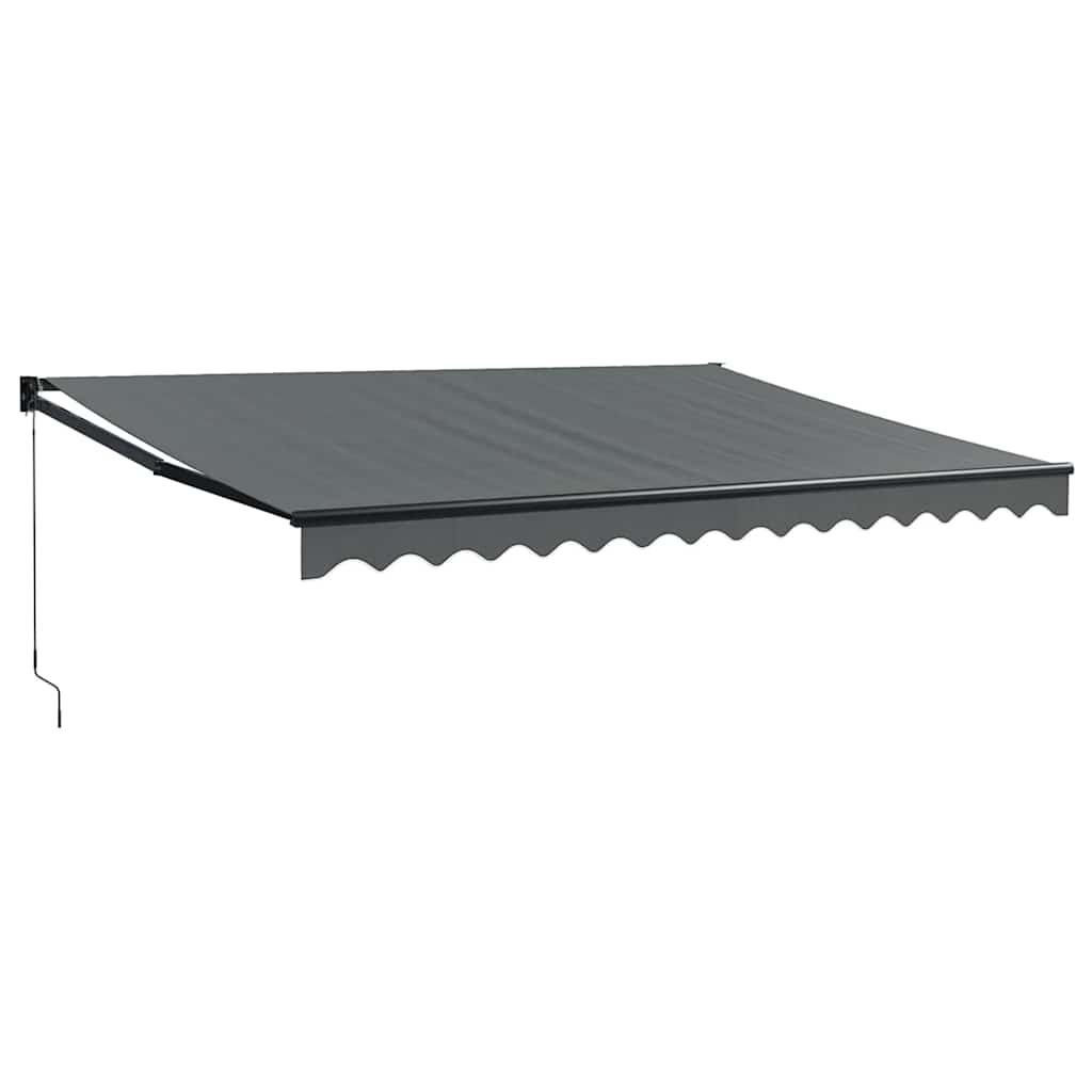 Tenda da Sole Retrattile Antracite 4,5x3 m Tessuto e Alluminio