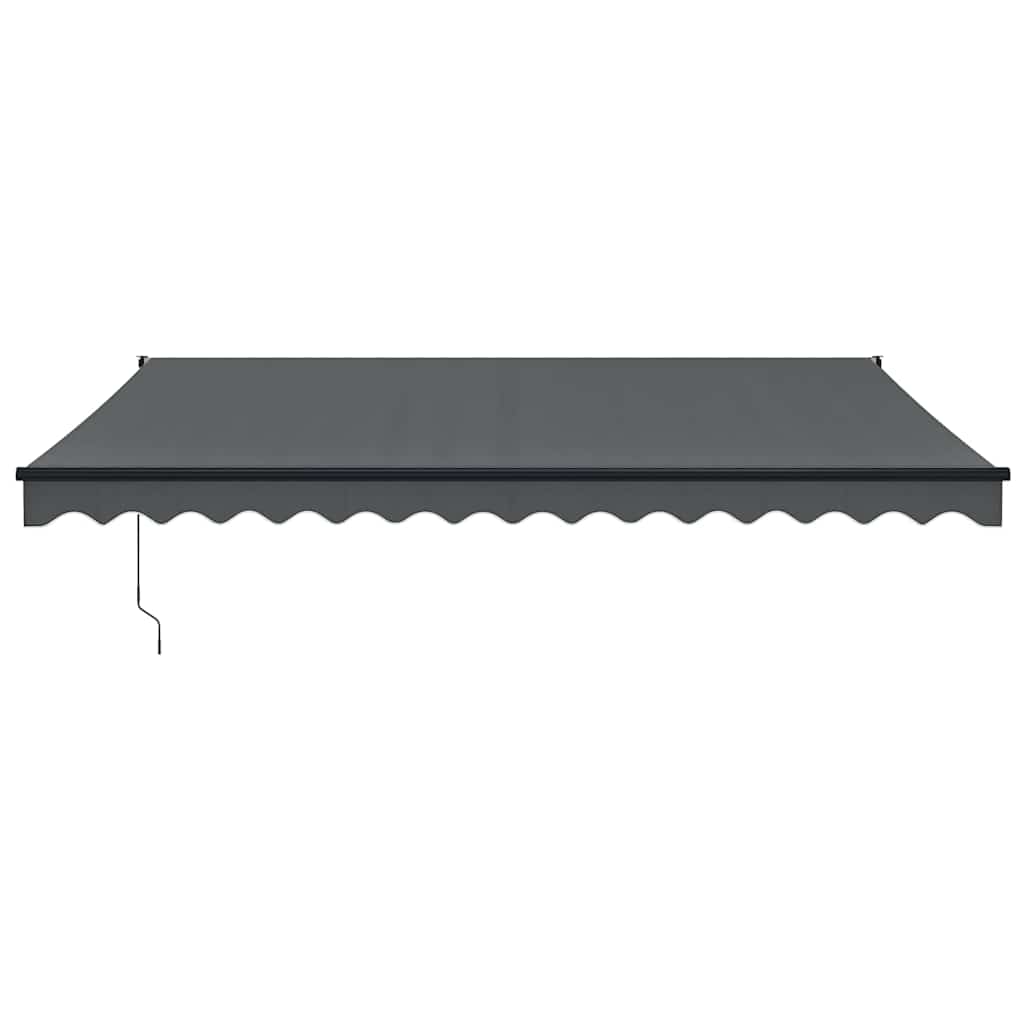 Tenda da Sole Retrattile Antracite 4,5x3 m Tessuto e Alluminio