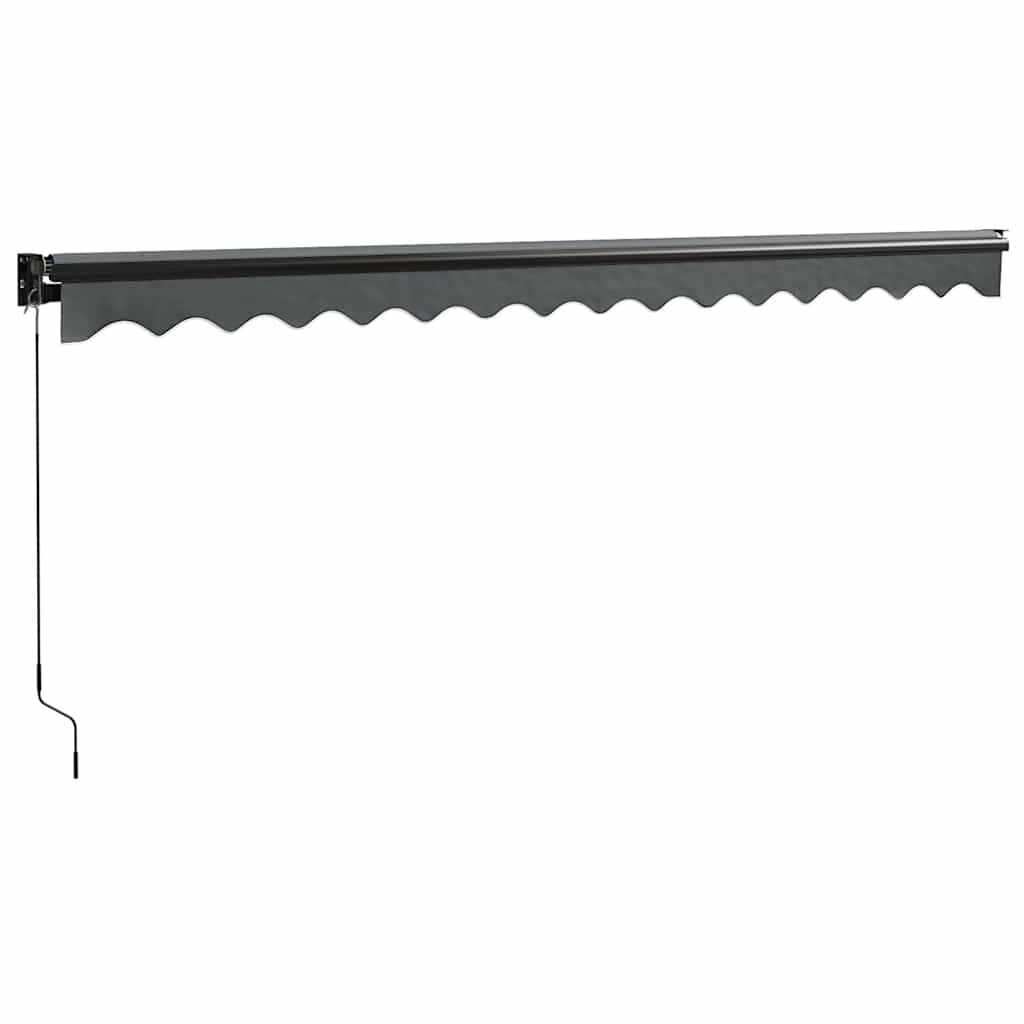 Tenda da Sole Retrattile Antracite 4,5x3 m Tessuto e Alluminio