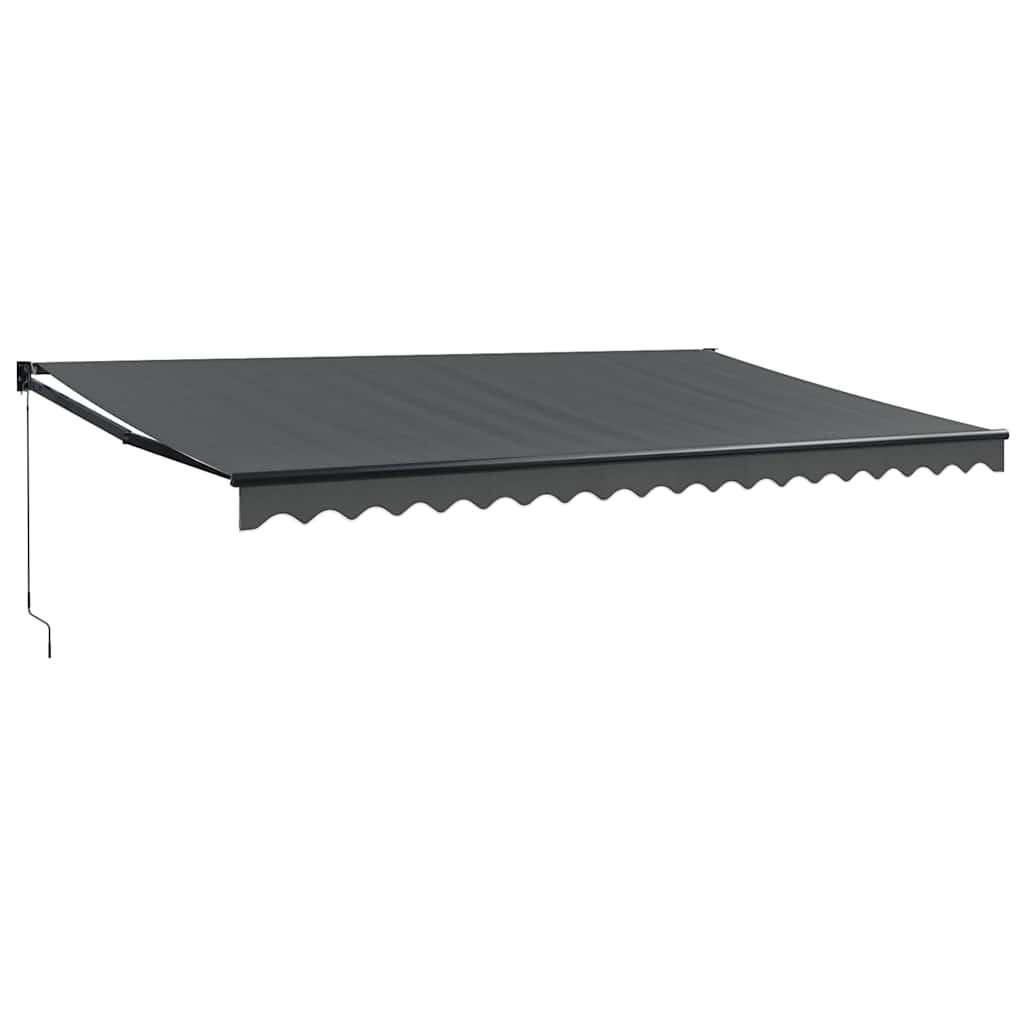 Tenda da Sole Retrattile Antracite 5x3 m in Tessuto e Alluminio