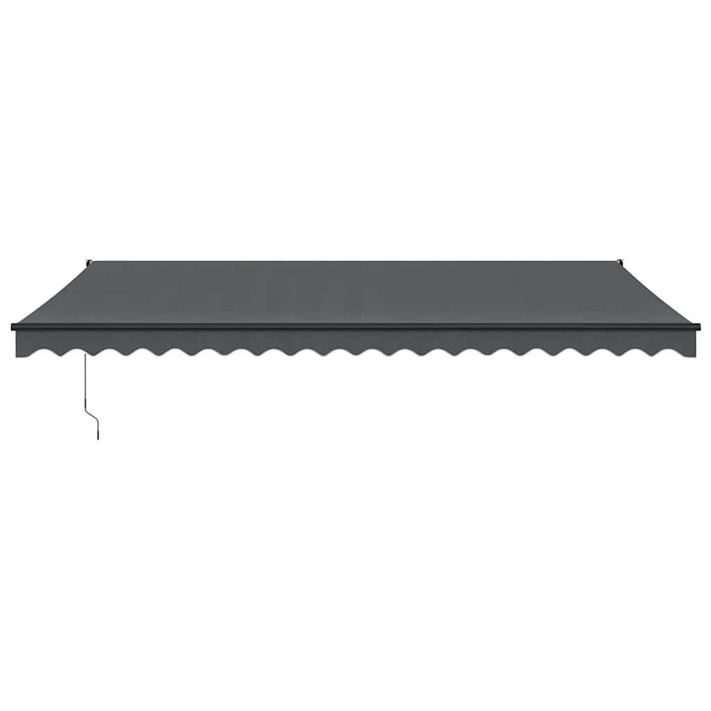Tenda da Sole Retrattile Antracite 5x3 m in Tessuto e Alluminio