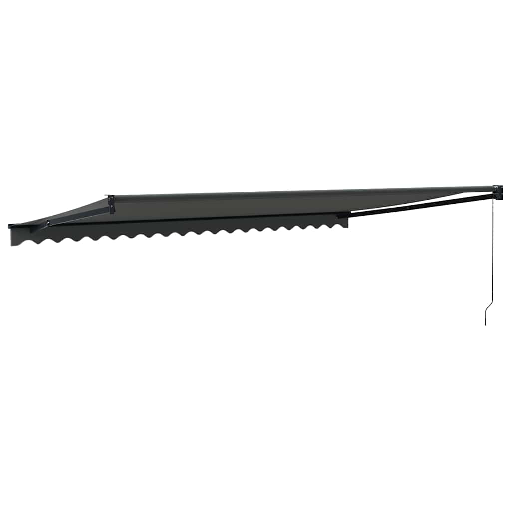 Tenda da Sole Retrattile Antracite 5x3 m in Tessuto e Alluminio