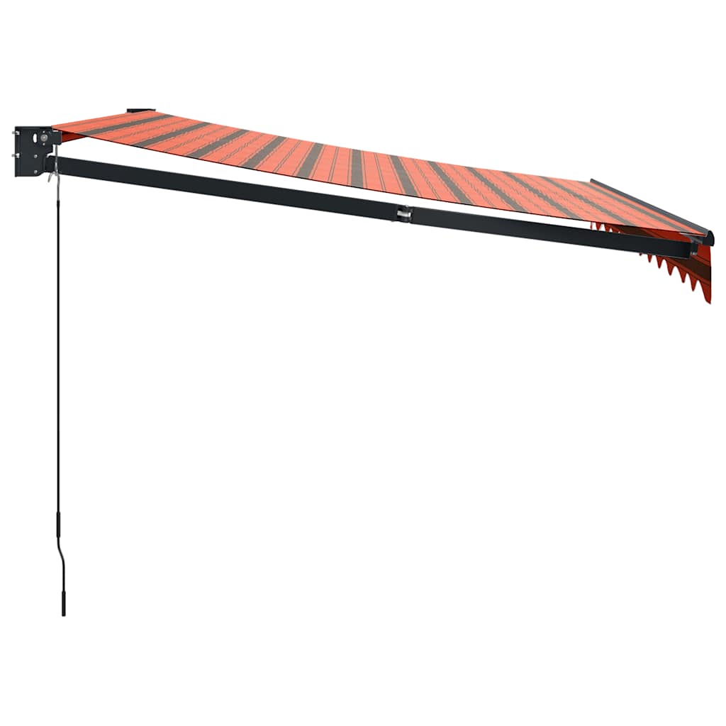 Tenda Retrattile Arancione Marrone 3,5x2,5m Tessuto e Alluminio