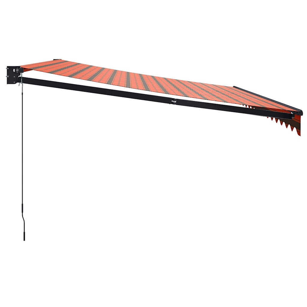 Tenda Retrattile Arancione Marrone 4,5x3 m Tessuto e Alluminio