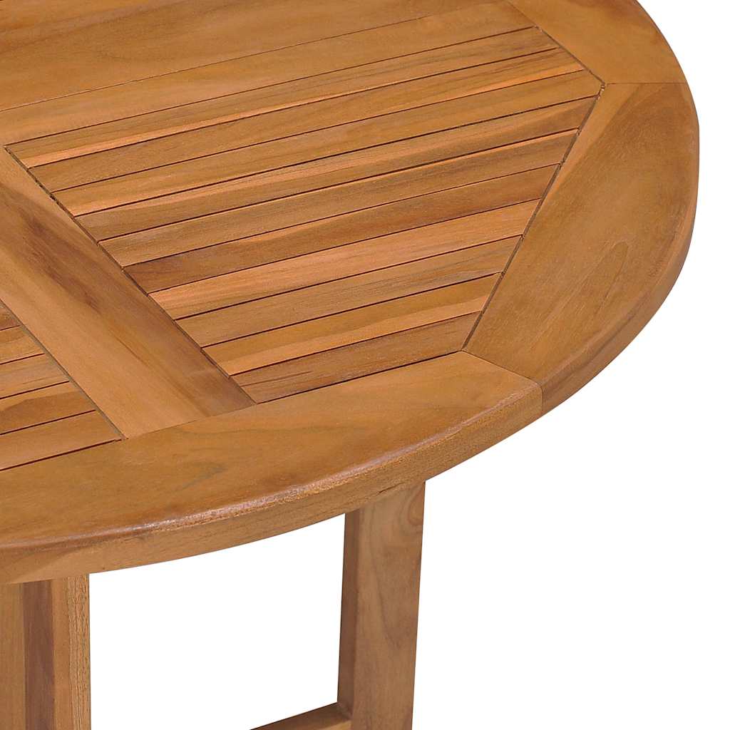 Tavolo da Giardino Pieghevole Ø90x75 cm in Massello di Teak