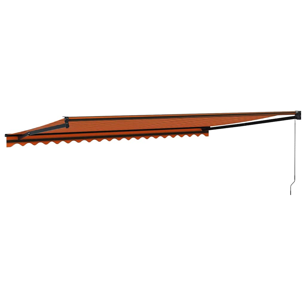 Tenda retrattile arancione e marrone 5 x 3 m in alluminio