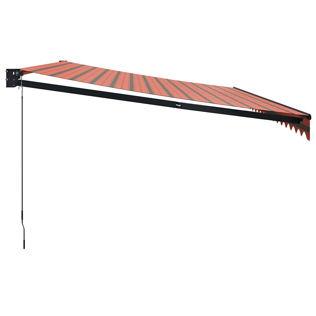 Tenda retrattile arancione e marrone 5 x 3 m in alluminio