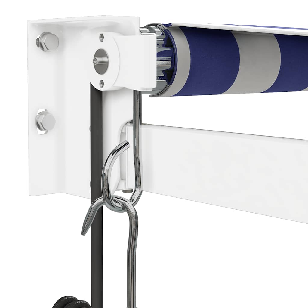 Tenda retrattile Blu e Bianco con Struttura Bianca 3 x 2,5 m