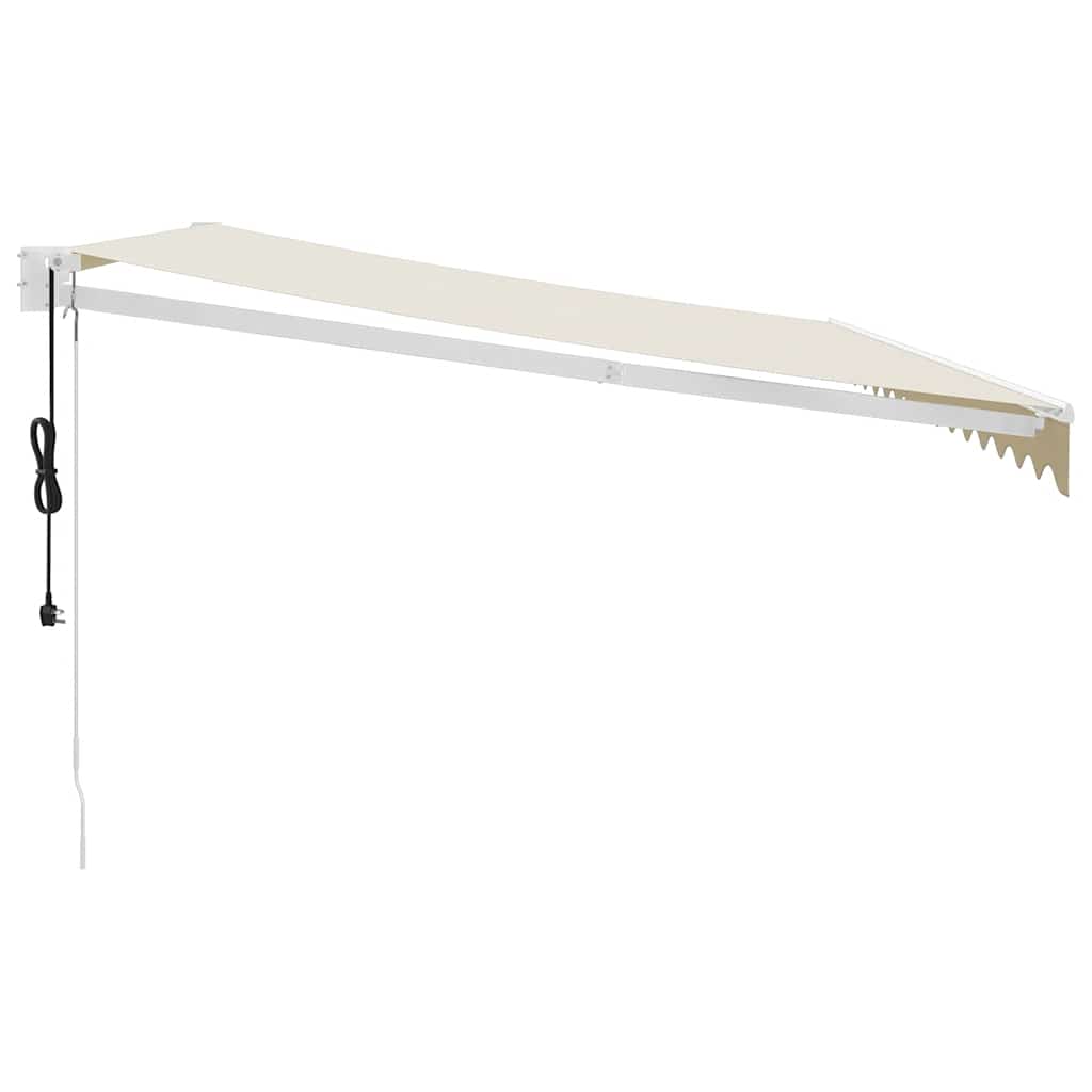 Tenda retrattile Crema con Struttura Bianca 4 × 3 m