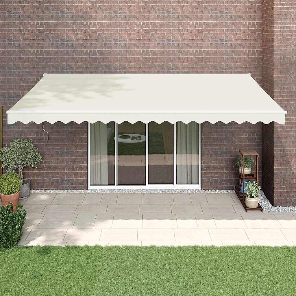 Tenda retrattile Crema Poliestere e Metallo