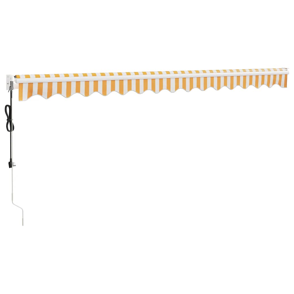 Tenda retrattile Giallo con Cornice Bianca 4 × 3 m