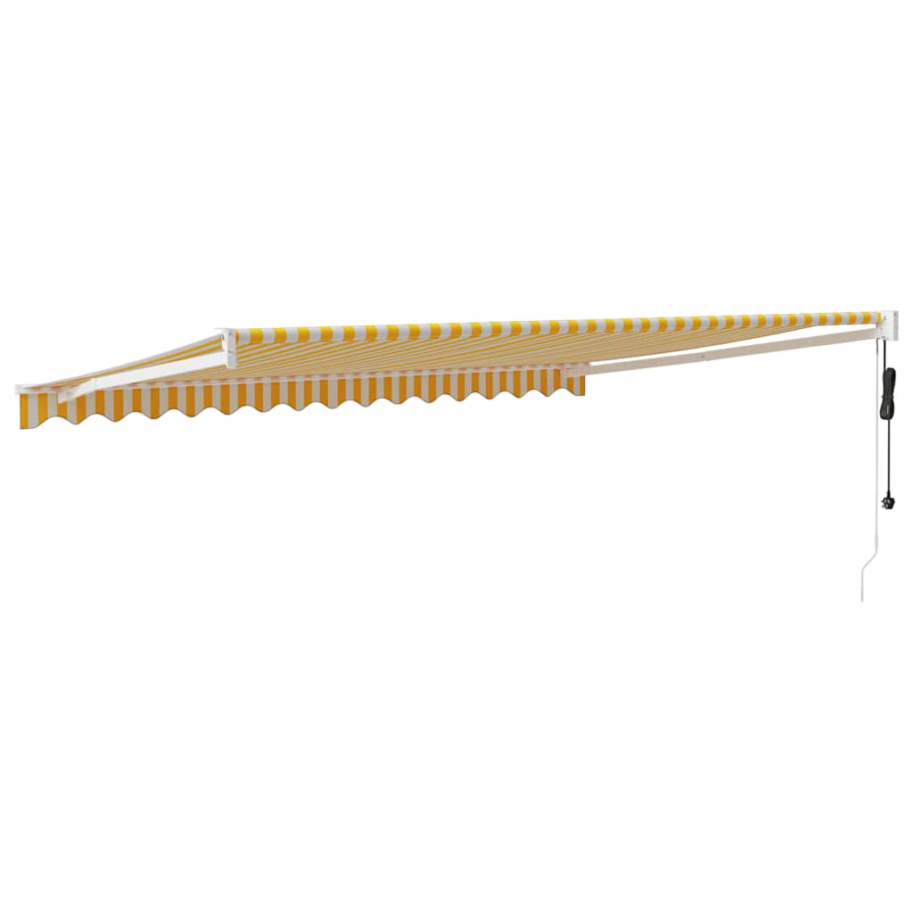 Tenda retrattile Giallo con Cornice Bianca 4 × 3 m