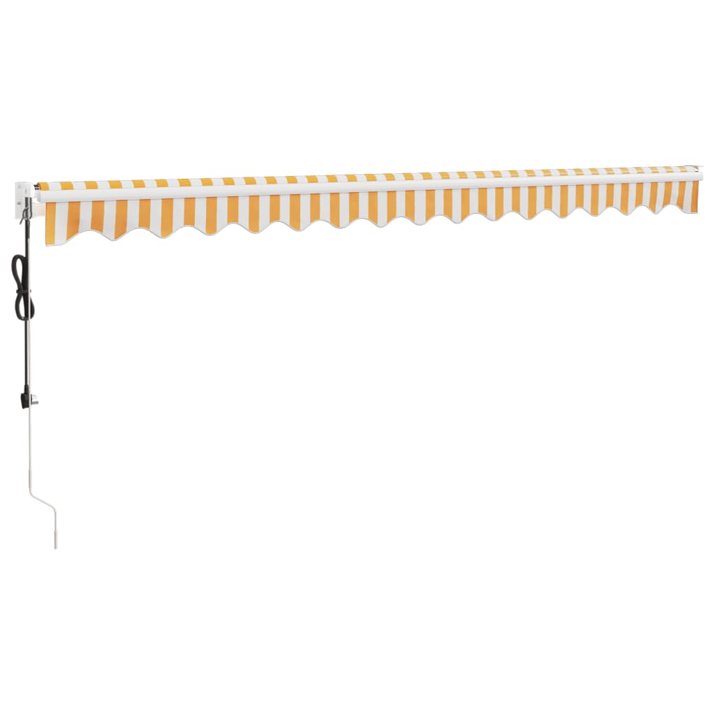 Tenda retrattile Giallo con Cornice Bianca 4,5 × 3 m