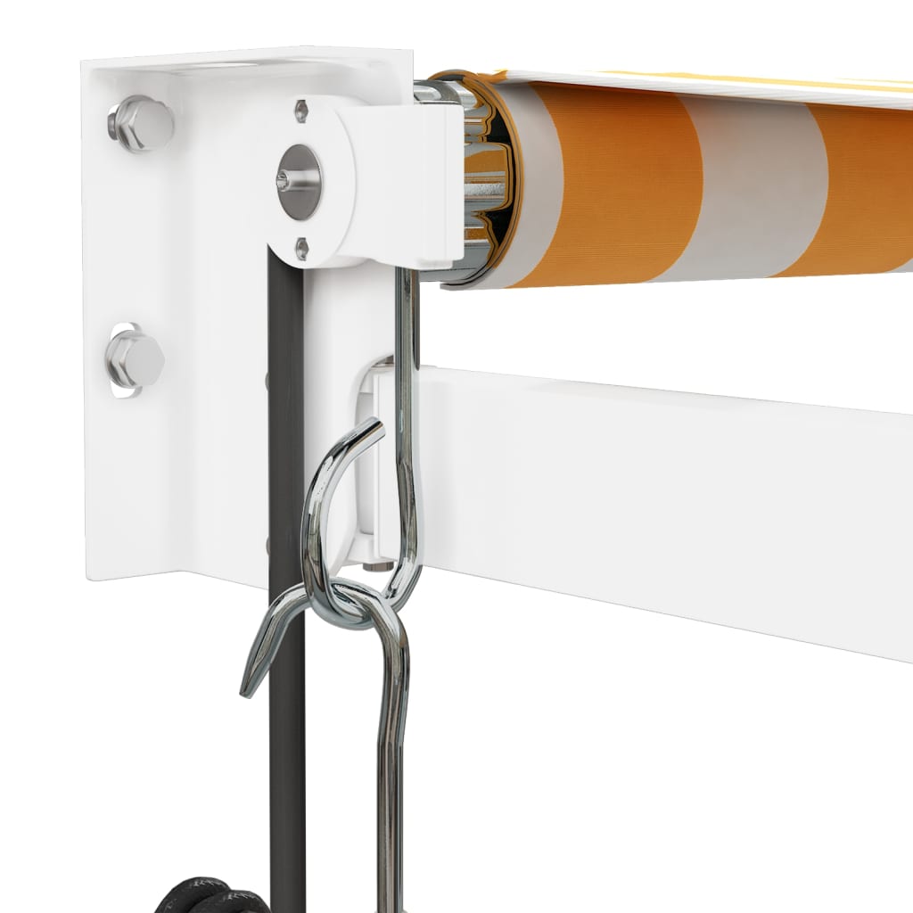 Tenda retrattile Giallo con Cornice Bianca 4,5 × 3 m