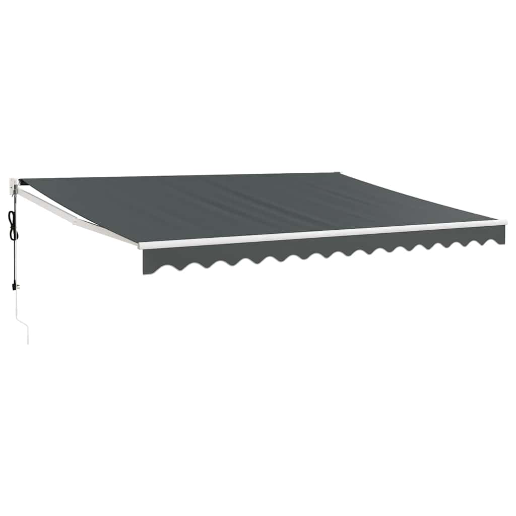 Tenda retrattile Antracite con Struttura Bianca 4,5 × 3 m