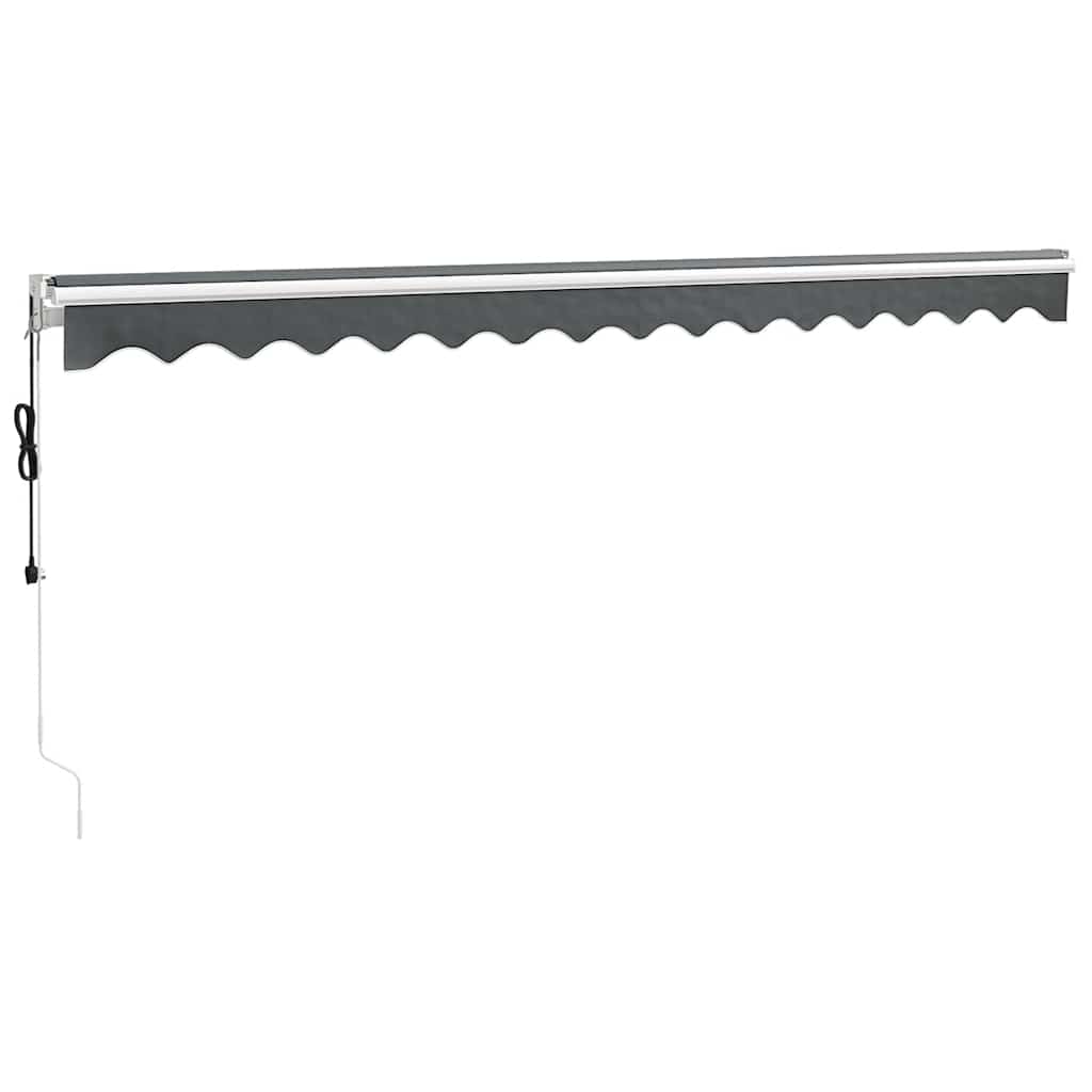 Tenda retrattile Antracite con Struttura Bianca 4,5 × 3 m
