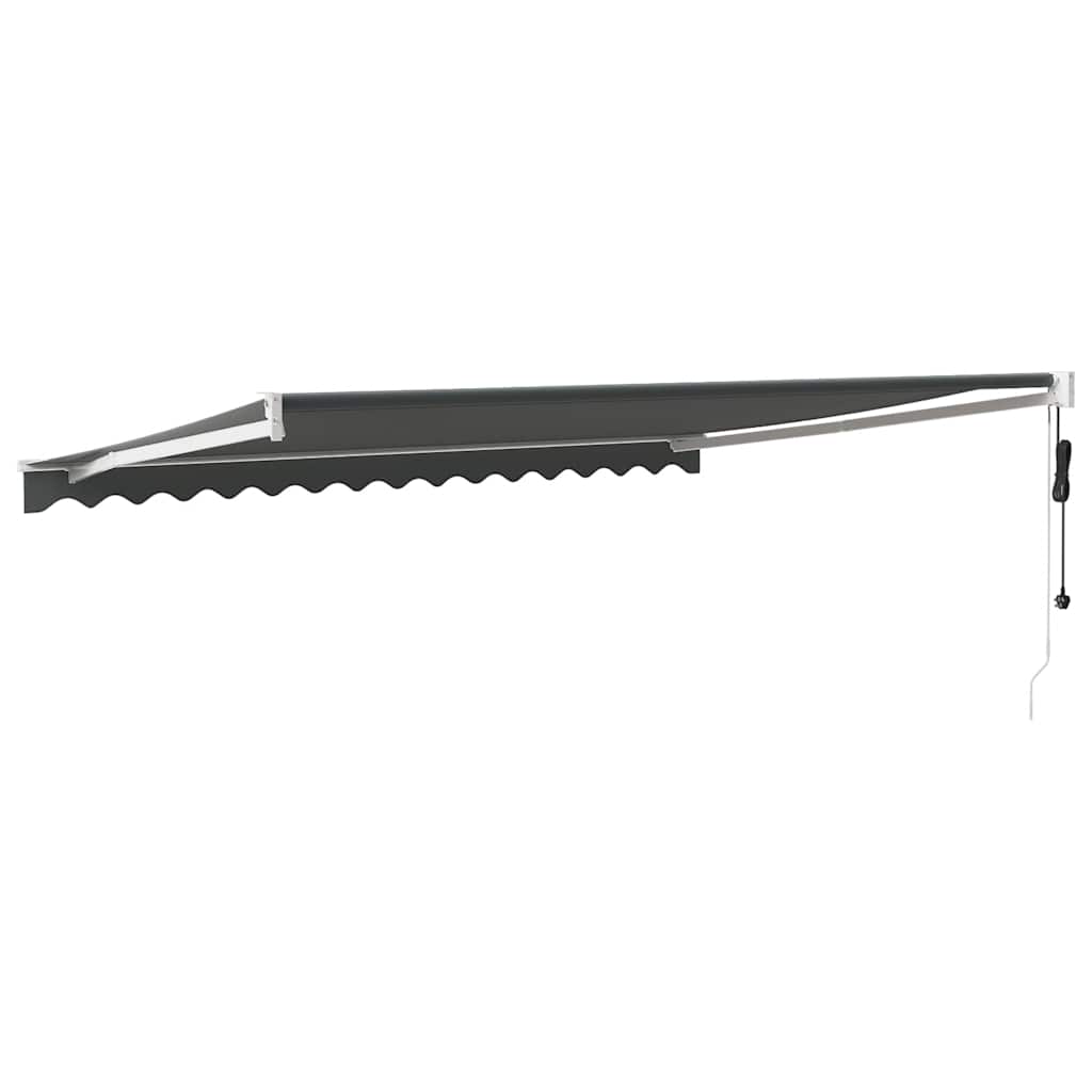 Tenda retrattile Antracite con Struttura Bianca 4,5 × 3 m
