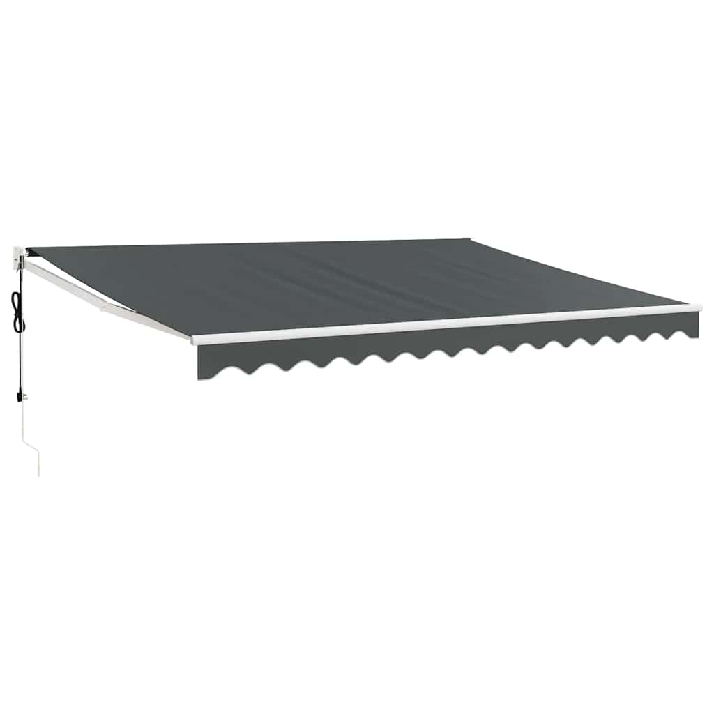 Tenda retrattile Antracite con Struttura Bianca 5 x 3 m