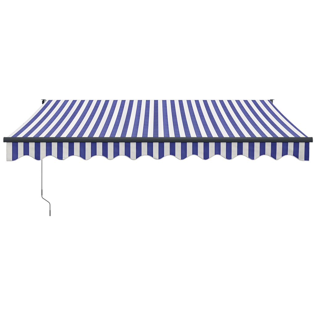 Tenda retrattile Blu e Bianco con Struttura Antracite