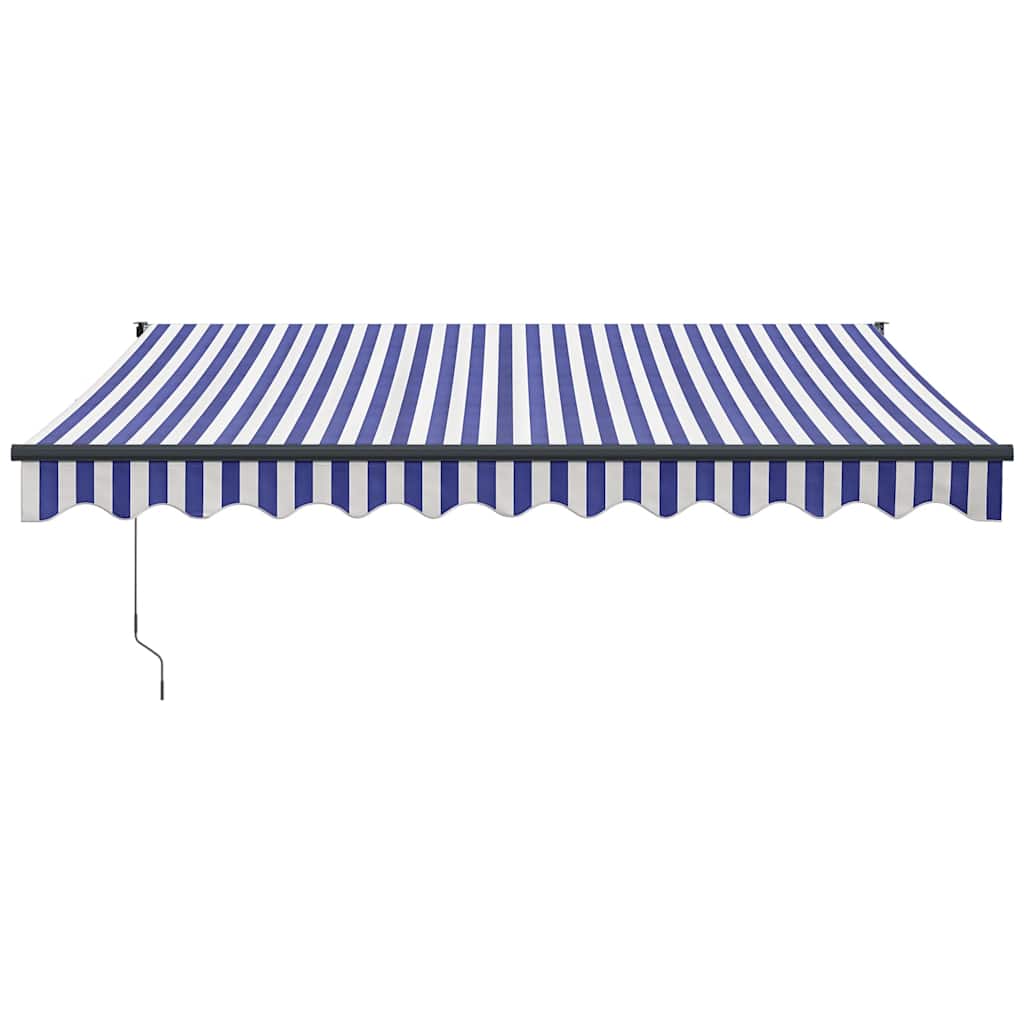 Tenda retrattile Blu e Bianco con Struttura Antracite