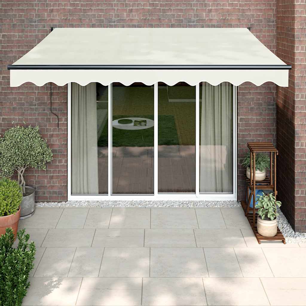 Tenda retrattile Crema con Struttura Antracite 3,5 x 2,5 m