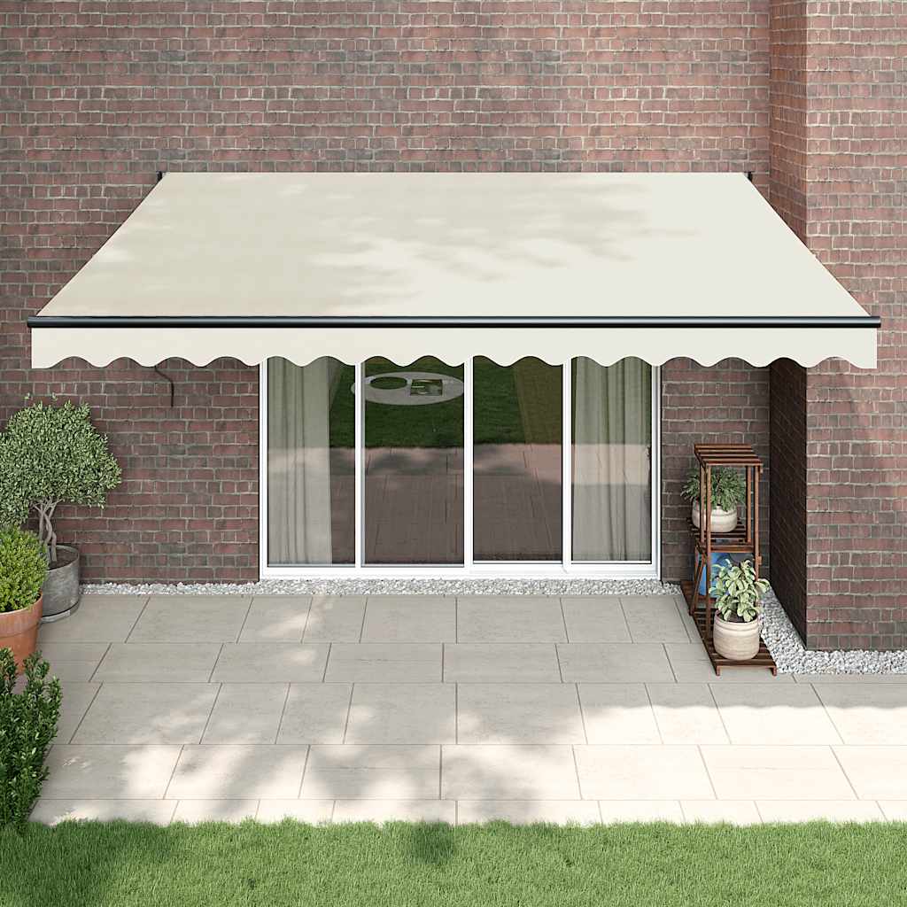 Tenda retrattile Crema con Struttura Antracite 4 × 3 m
