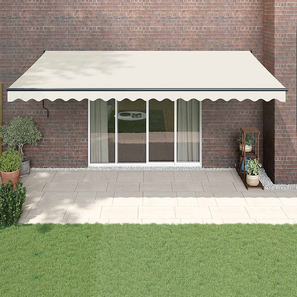 Tenda retrattile Crema con Struttura Antracite 5 x 3 m