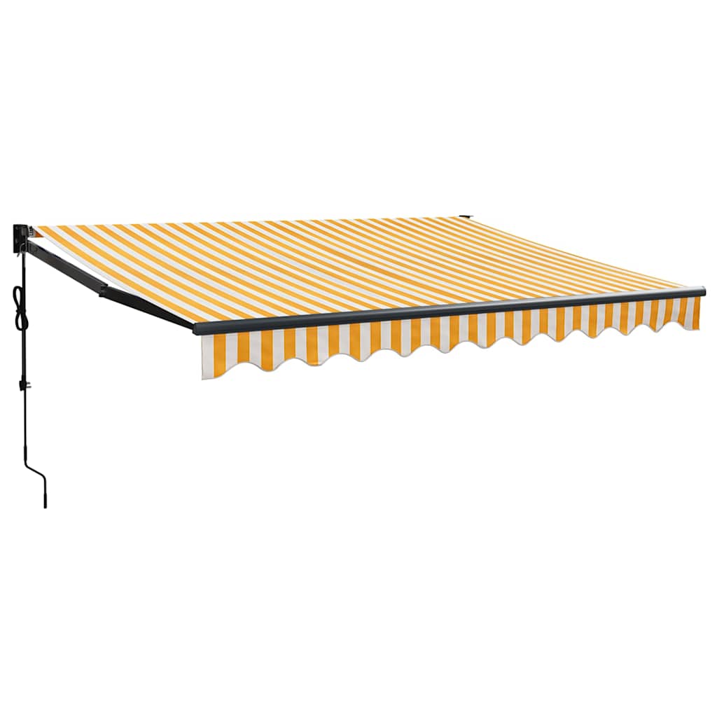 Tenda retrattile Giallo e Bianco con Struttura Antracite