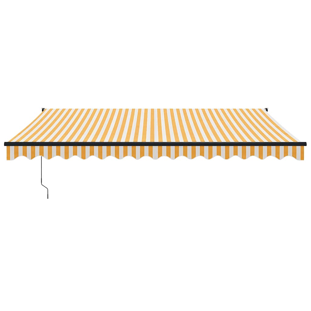 Tenda Sole Automatica Retrattile Gialla e Bianca 4x3 m