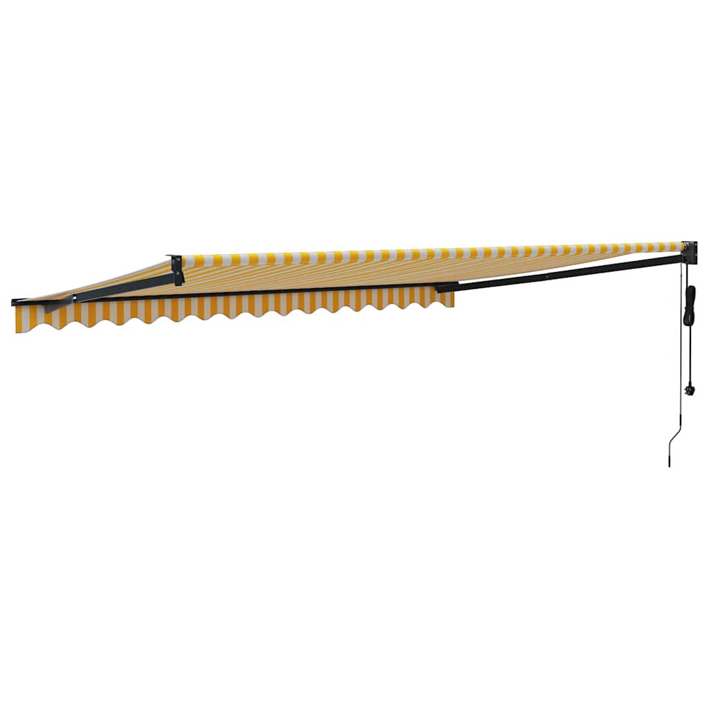 Tenda Sole Automatica Retrattile Gialla e Bianca 4x3 m