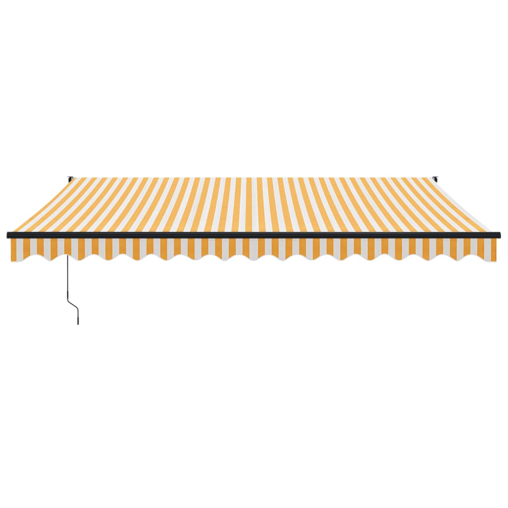 Tenda retrattile Giallo e Bianco con Struttura Antracite