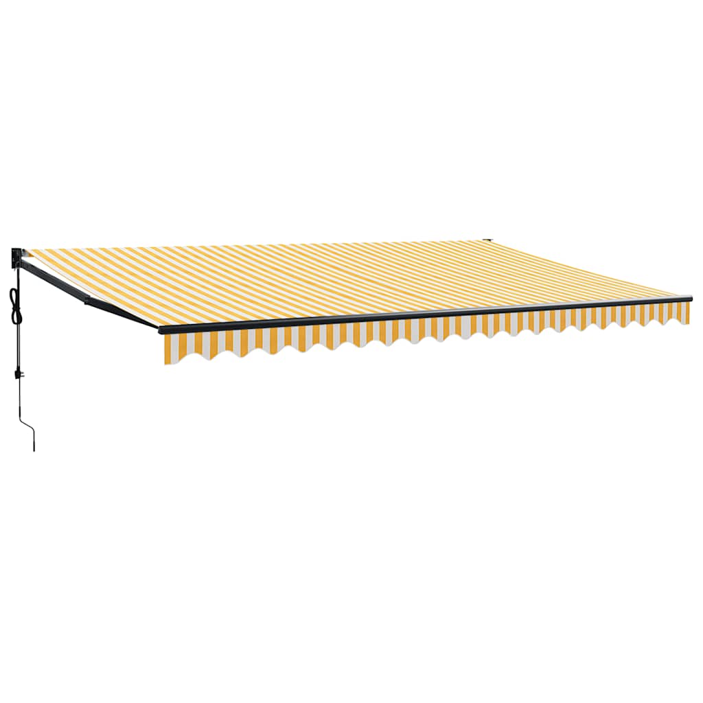 Tenda retrattile Giallo e Bianco con Struttura Antracite
