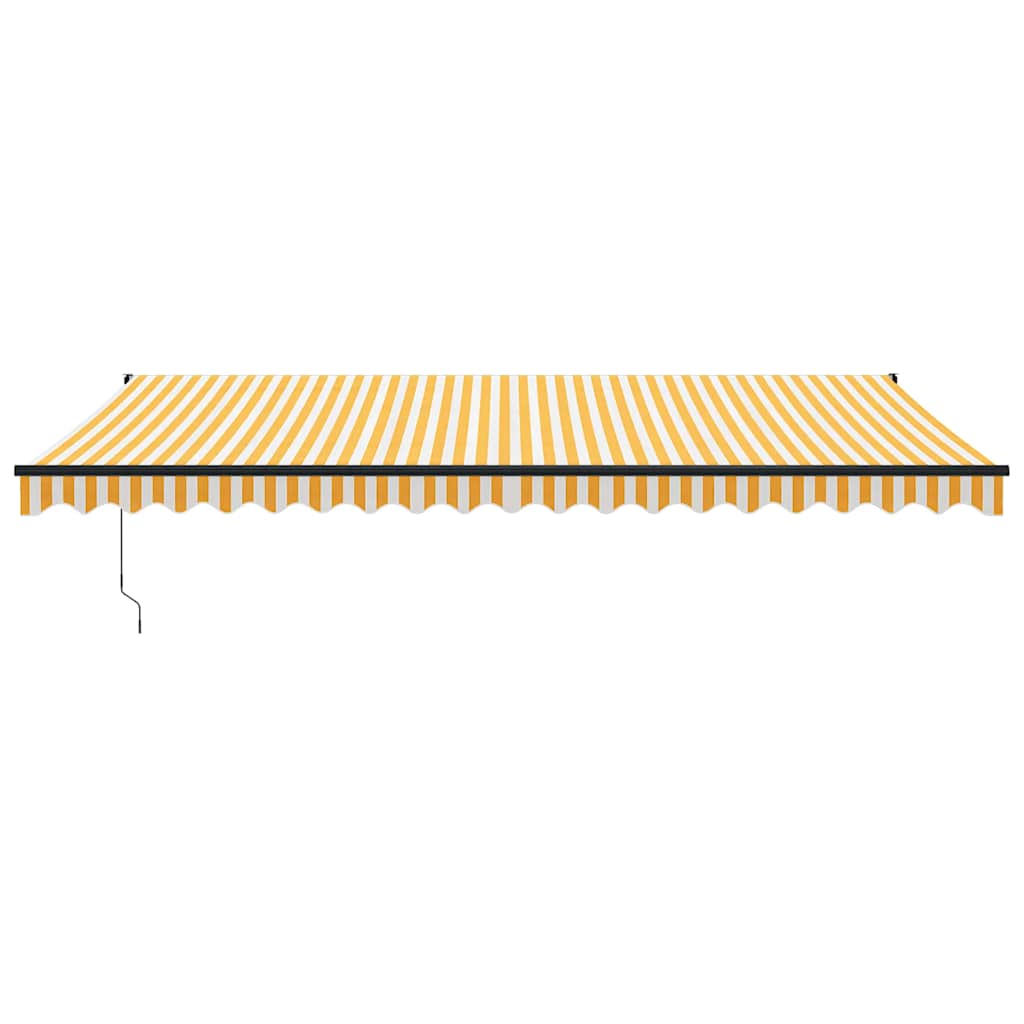 Tenda retrattile Giallo e Bianco con Struttura Antracite