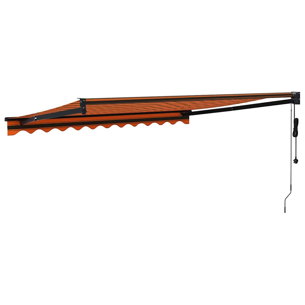 Tenda retrattile Arancione e Marrone con Struttura Antracite