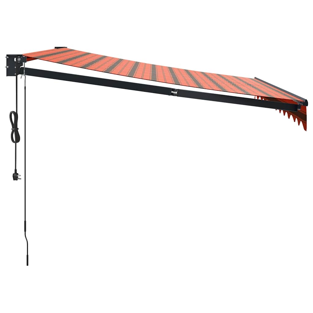 Tenda retrattile Arancione e Marrone con Struttura Antracite