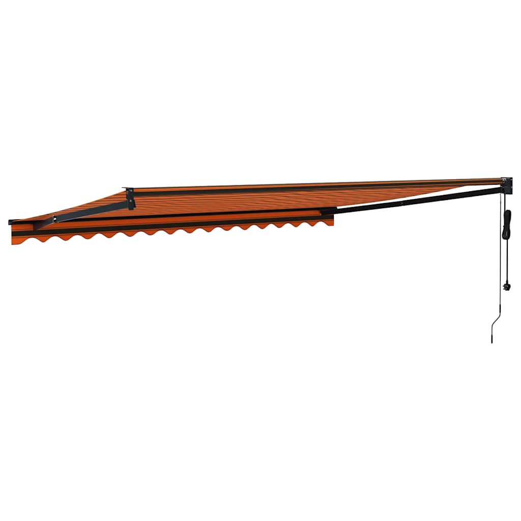 Tenda retrattile Arancione e Marrone con Struttura Antracite