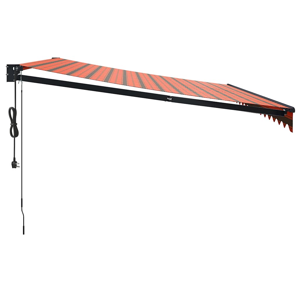 Tenda retrattile Arancione e Marrone con Struttura Antracite