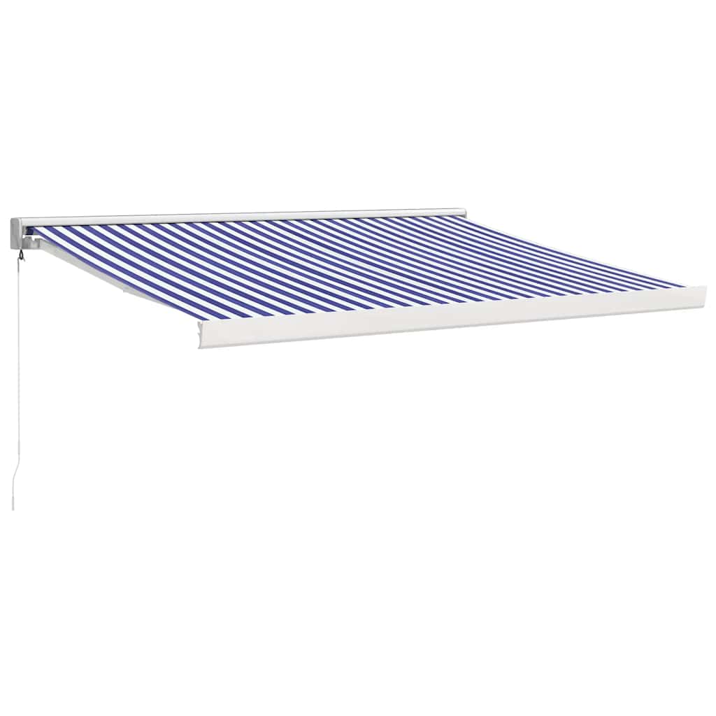 Tenda retrattile Blu e Bianco con Struttura Bianca 3 x 2,5 m