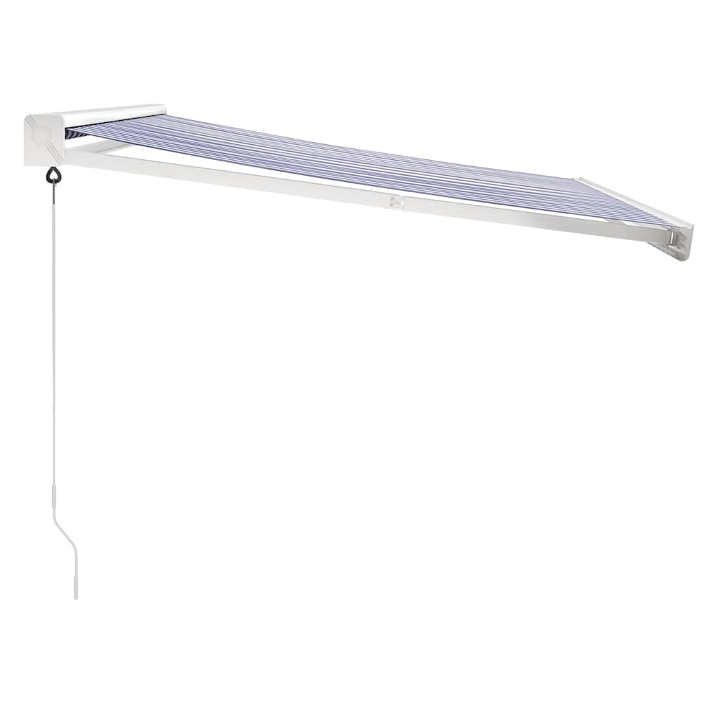 Tenda retrattile Blu e Bianco con Struttura Bianca 3 x 2,5 m